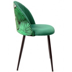 Cadeira metal, veludo verde SD2236 - Eletronet
