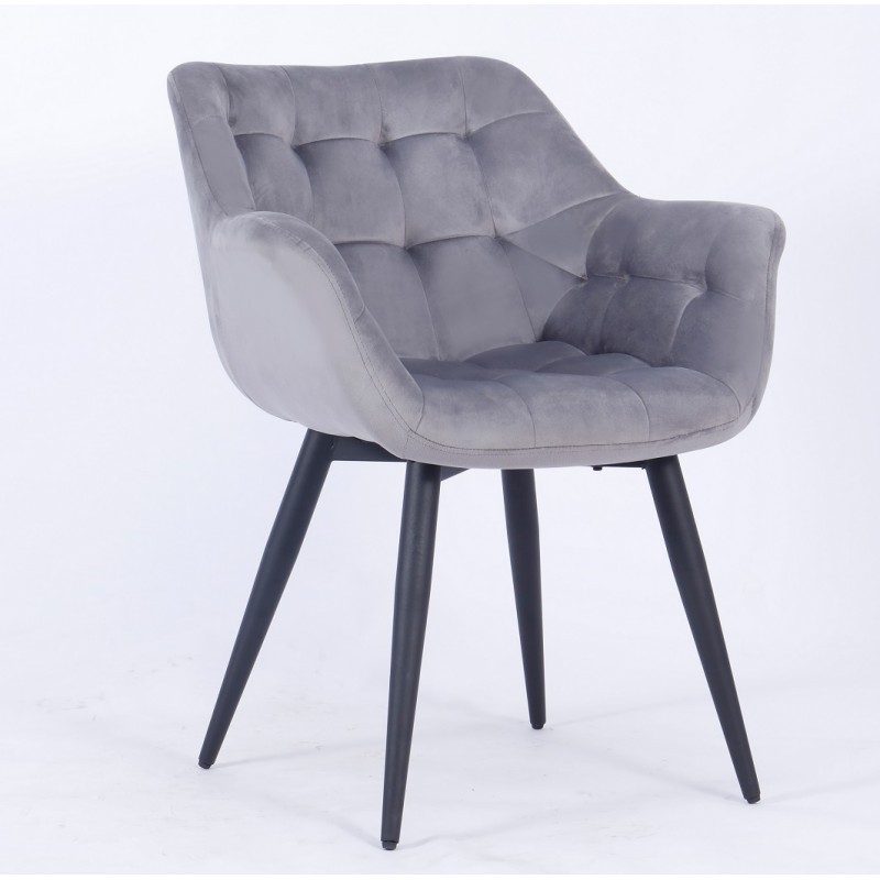 Cadeira metal, veludo SD2347 - Eletronet