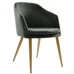 Cadeira metal, tecido cinza escuro SD2627 - Eletronet