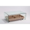 Mesa centro vidro e madeira, SD1824 - Eletronet