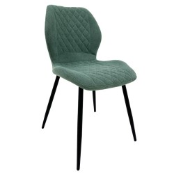 Cadeira metal, veludo verde...