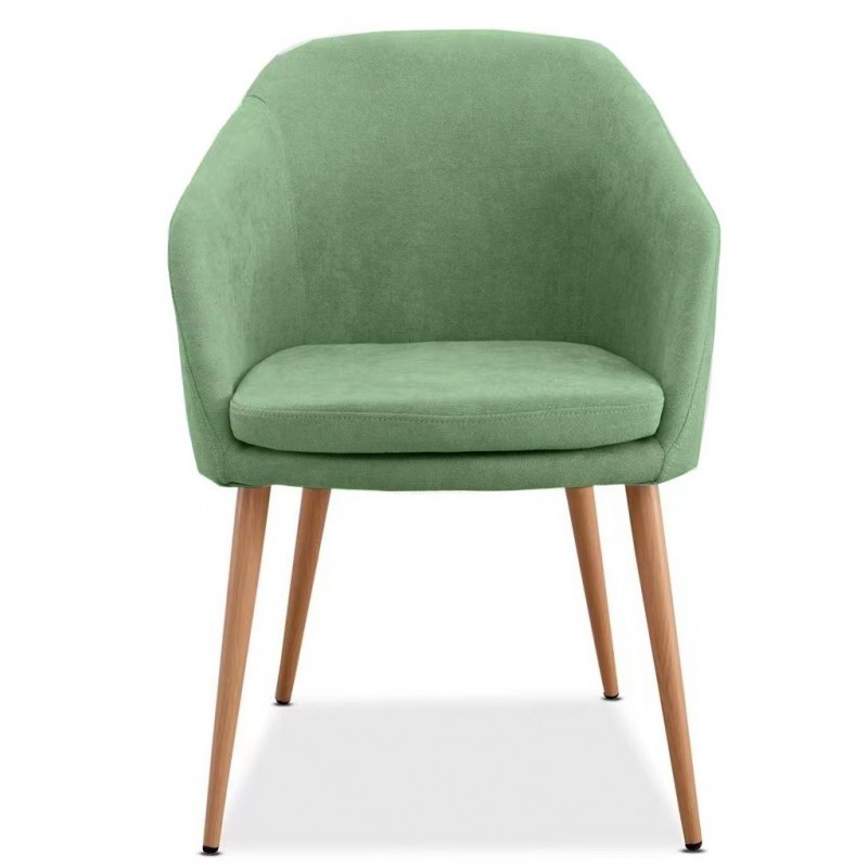 Cadeira metal, veludo verde SD2626